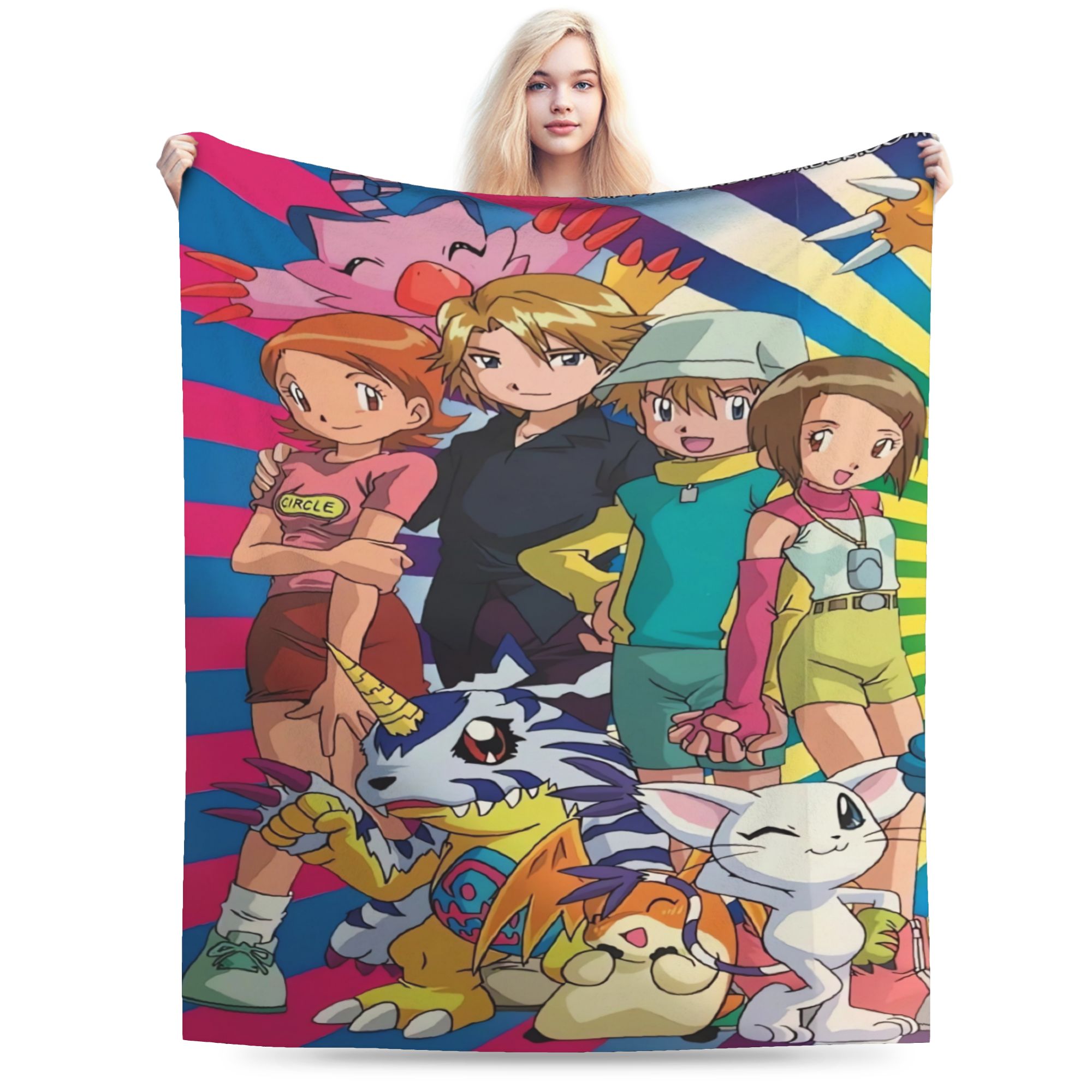 Digimon Adventure  Blankets Qu - Outdoor Adventure Girl review and price
