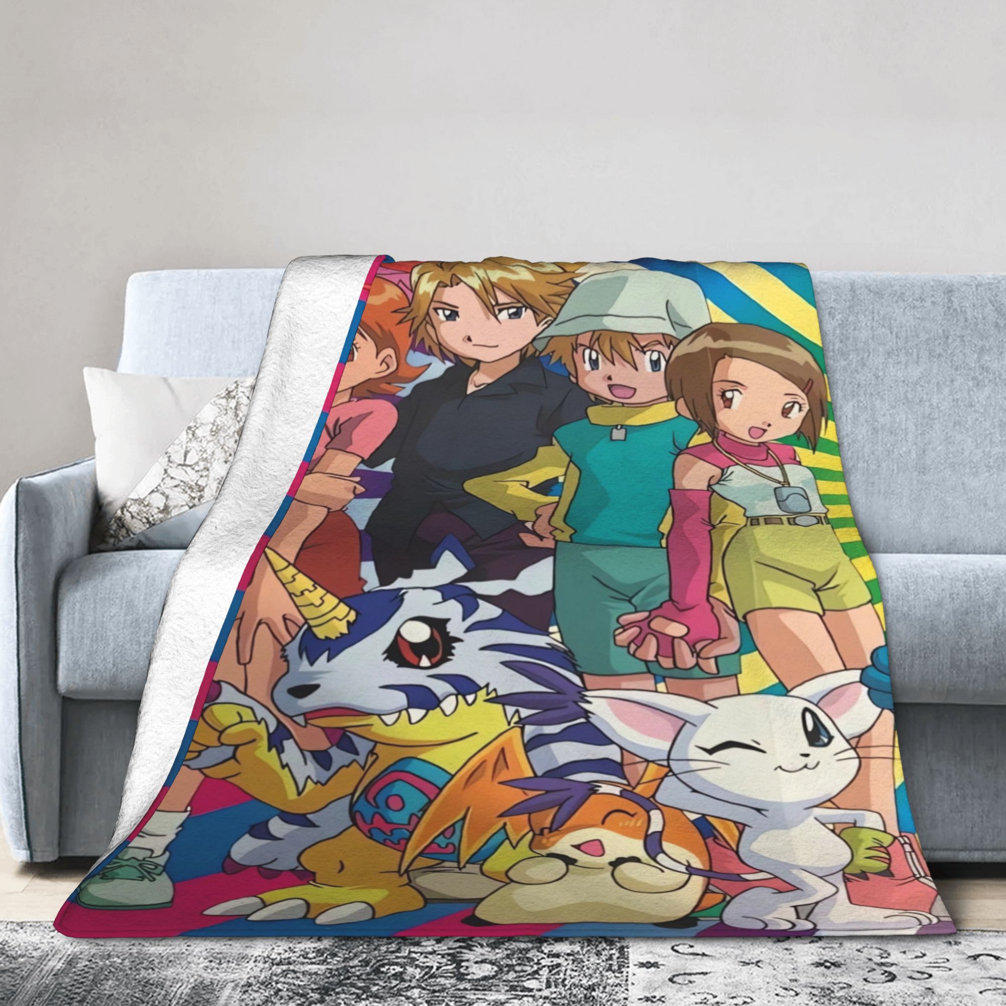 Digimon Adventure  Blankets Qu - Outdoor Adventure Girl review and price