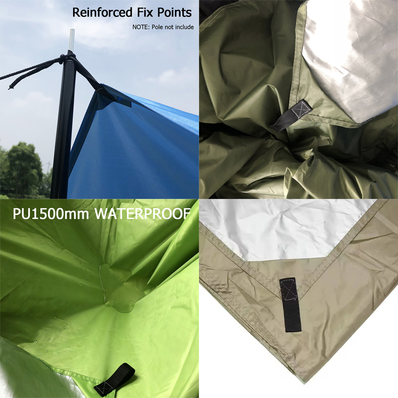 DANCHEL 3x3m Camping Tarp Wate - Hammock Rain Tarp review and price