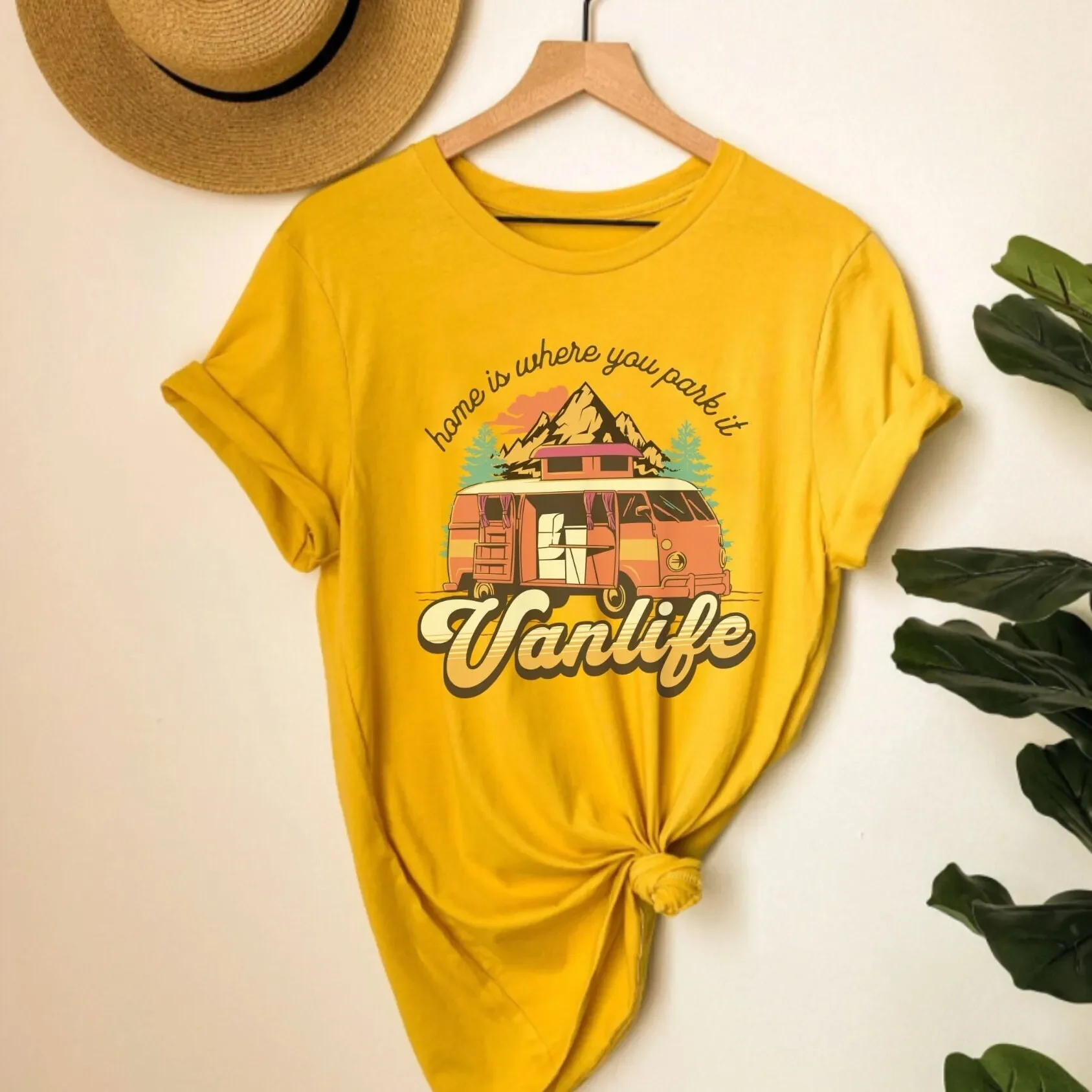 Vanlife T Shirt Van Camping Ad - Outdoor Adventure Girl review and price
