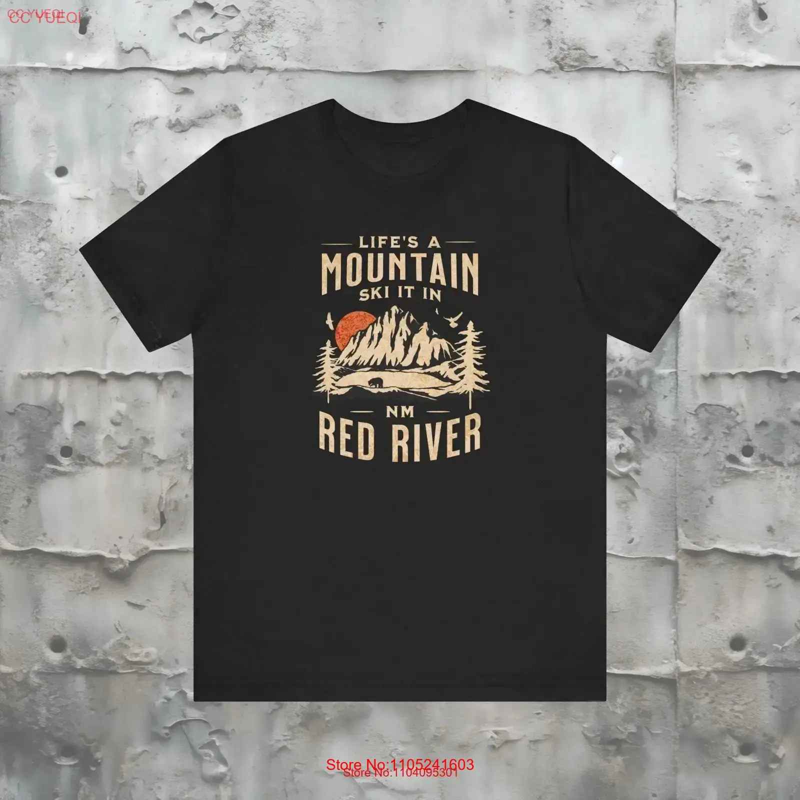 Mountain Skiing T Shirt Red Ri - Outdoor Adventure Resorts review and price